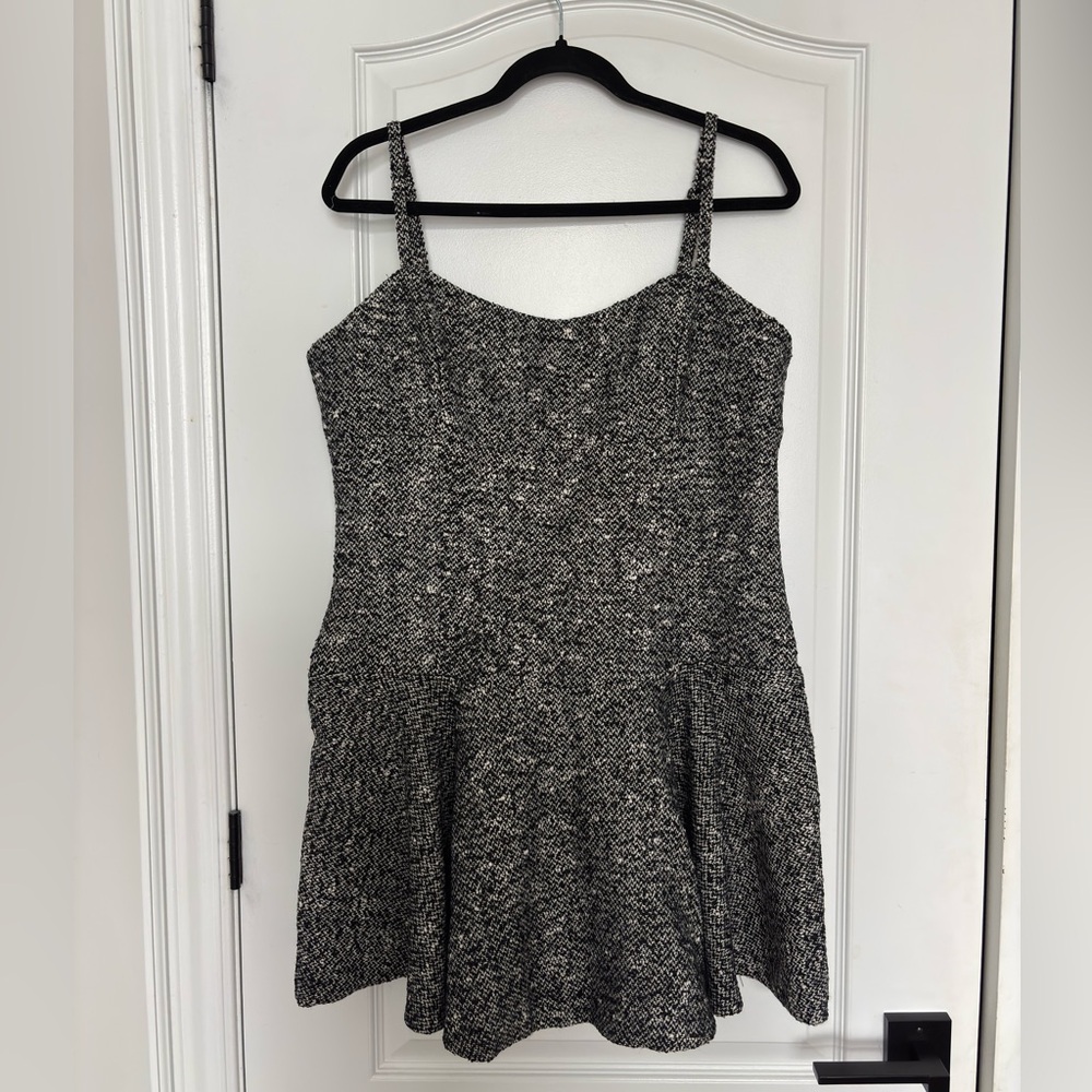Dynamite Black and White Tweed Mini Dress